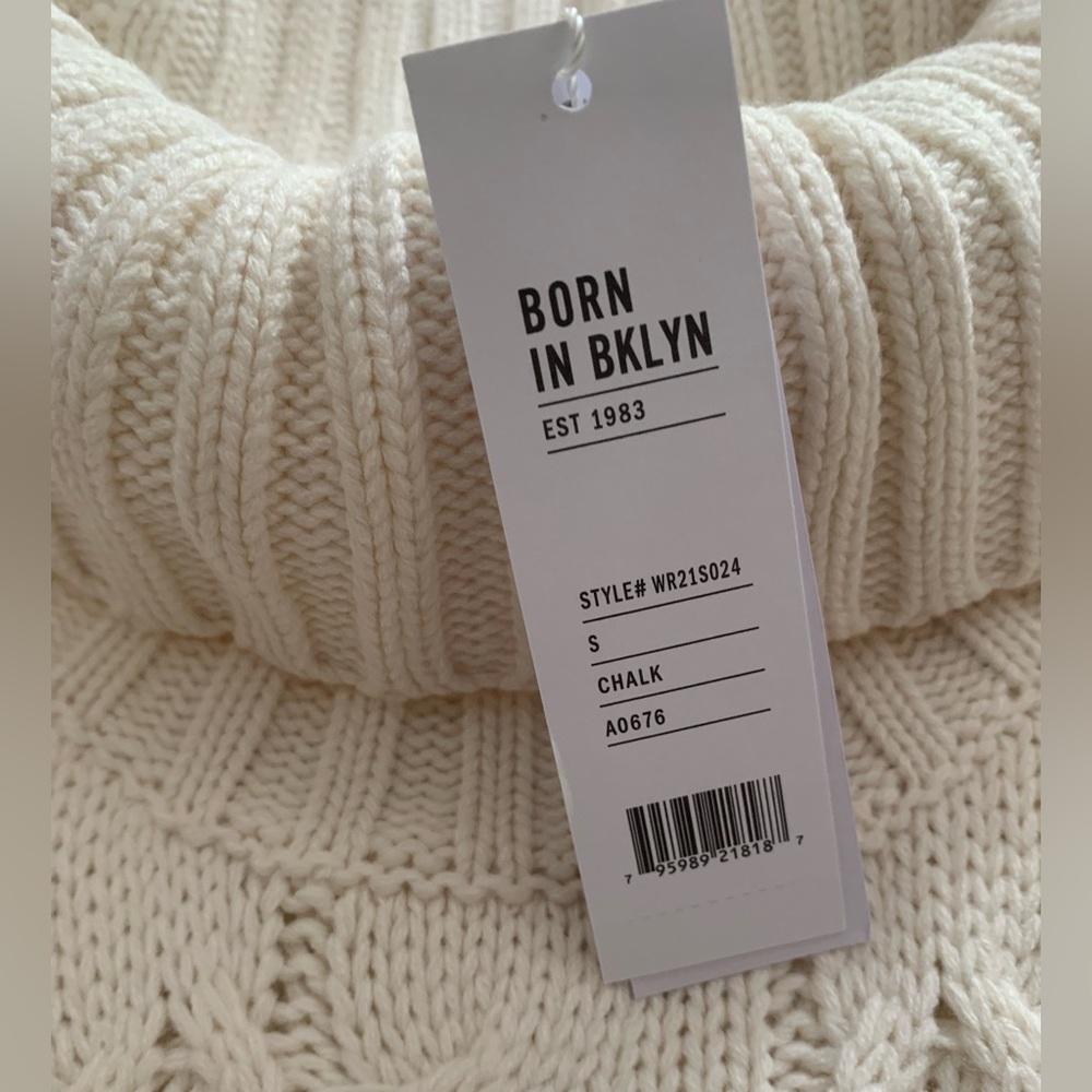 525 America Cozy Cream Cable Knit Sweater Dress - Picture 11 of 11